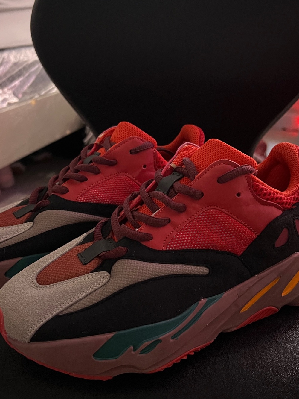 Yeezy Red Low-Top Athletic Sneaker
